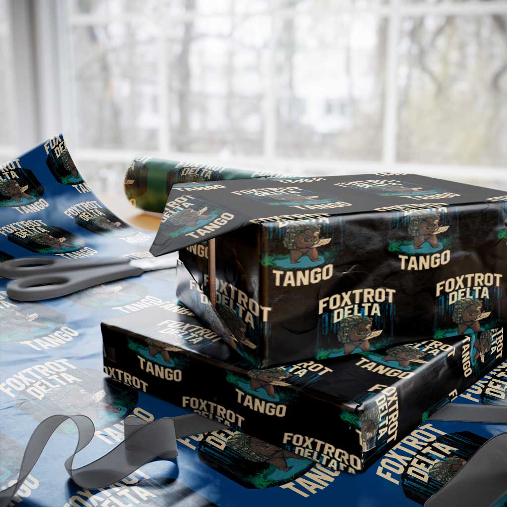Foxtrots Deltas Tangos Funny Bear Resist Wrapping Paper Roll Protect Our National Parks TS02 Black Print Your Wear