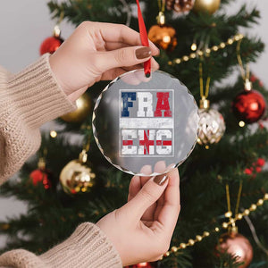 FRA ENG France England Flag Graphic Crystal Glass Ornament French English Country Pride TS02 Print Your Wear