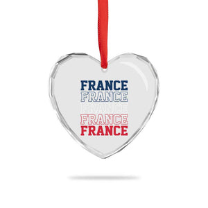 France Pride French Flag Patriotic Supporter Heart Crystal Glass Ornament TS12 Print Your Wear