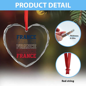 France Pride French Flag Patriotic Supporter Heart Crystal Glass Ornament TS12 Print Your Wear
