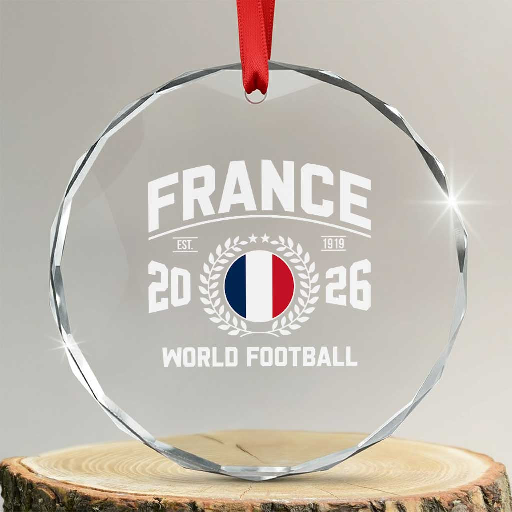 France Soccer Fan French Flag Patriotic Sports Crystal Glass Ornament TS14 Transparent Glass 3'' Circle Print Your Wear