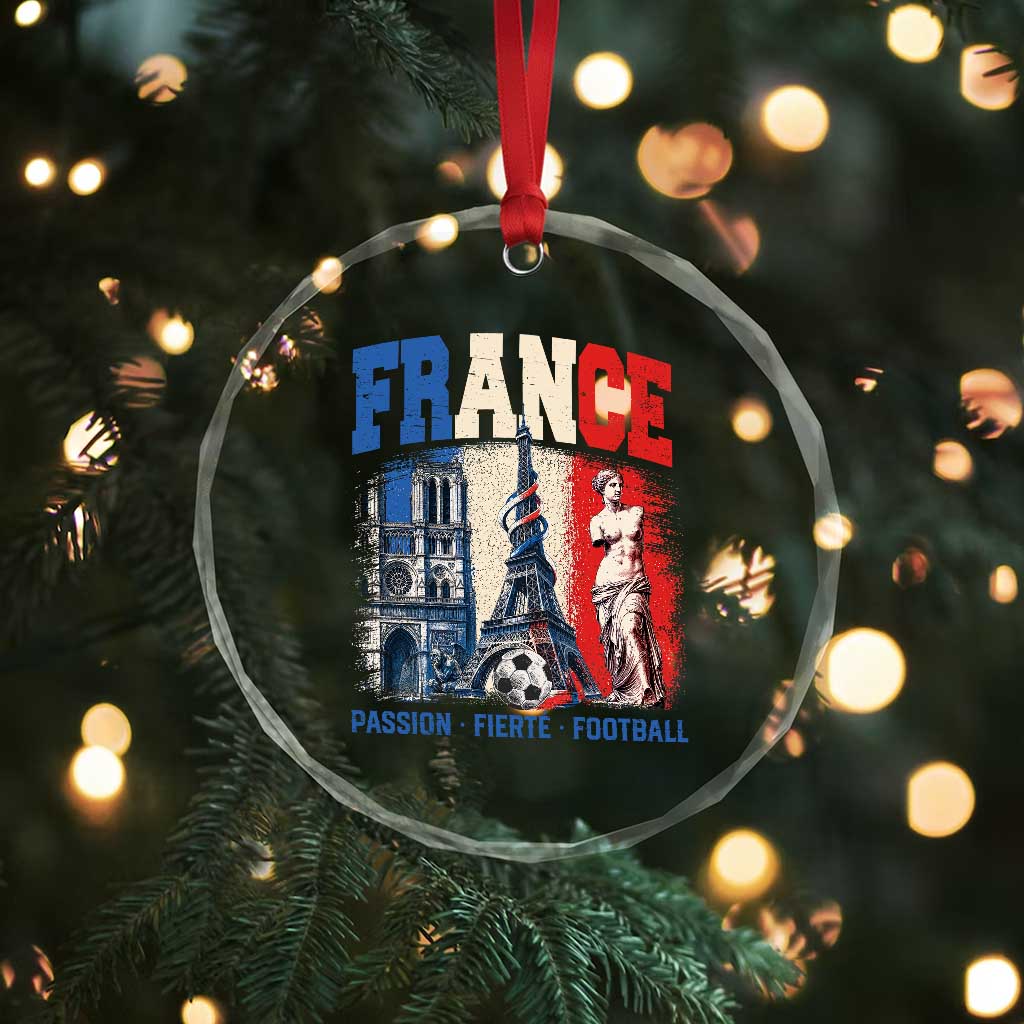France Soccer Fan Passion Crystal Glass Ornament Fierté Football French Supporter Gift