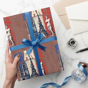 France Soccer Fan Passion Wrapping Paper Roll Fierté Football French Supporter Gift TS12 Mocha Print Your Wear
