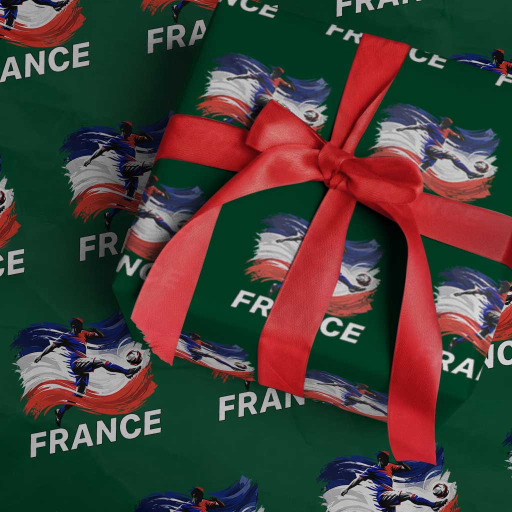 France Soccer Football Fan French Flag Wrapping Paper Roll TS14 Green Print Your Wear