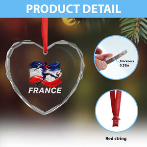 France Soccer Football Fan French Flag Heart Crystal Glass Ornament TS14 Print Your Wear