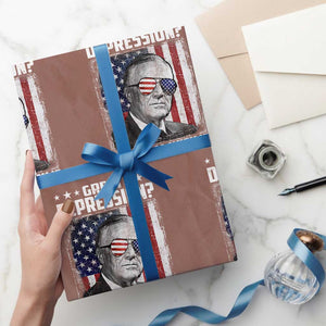 Franklin D Roosevelt Wrapping Paper Roll Great Depression New Deal With It TS11 Mocha Print Your Wear