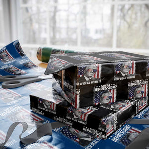 Franklin D Roosevelt Wrapping Paper Roll Great Depression New Deal With It TS11 Black Print Your Wear