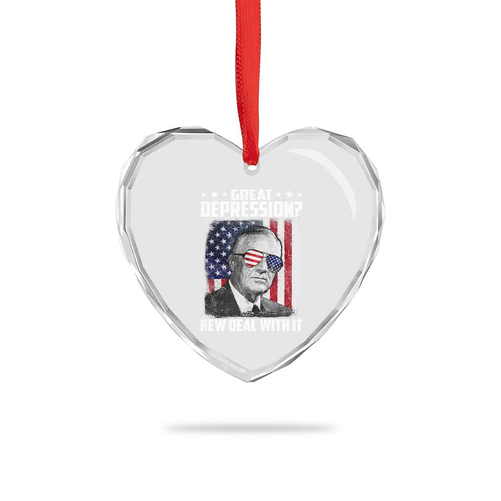 Franklin D Roosevelt Heart Crystal Glass Ornament Great Depression New Deal With It TS11 Print Your Wear
