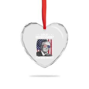 Franklin D Roosevelt Heart Crystal Glass Ornament Great Depression New Deal With It TS11 Print Your Wear