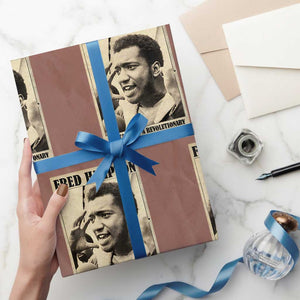 Fred Hampton Quote Wrapping Paper Roll You Can Kill A Revolutionary But You Cant Kill The Revolution TS11 Mocha Print Your Wear
