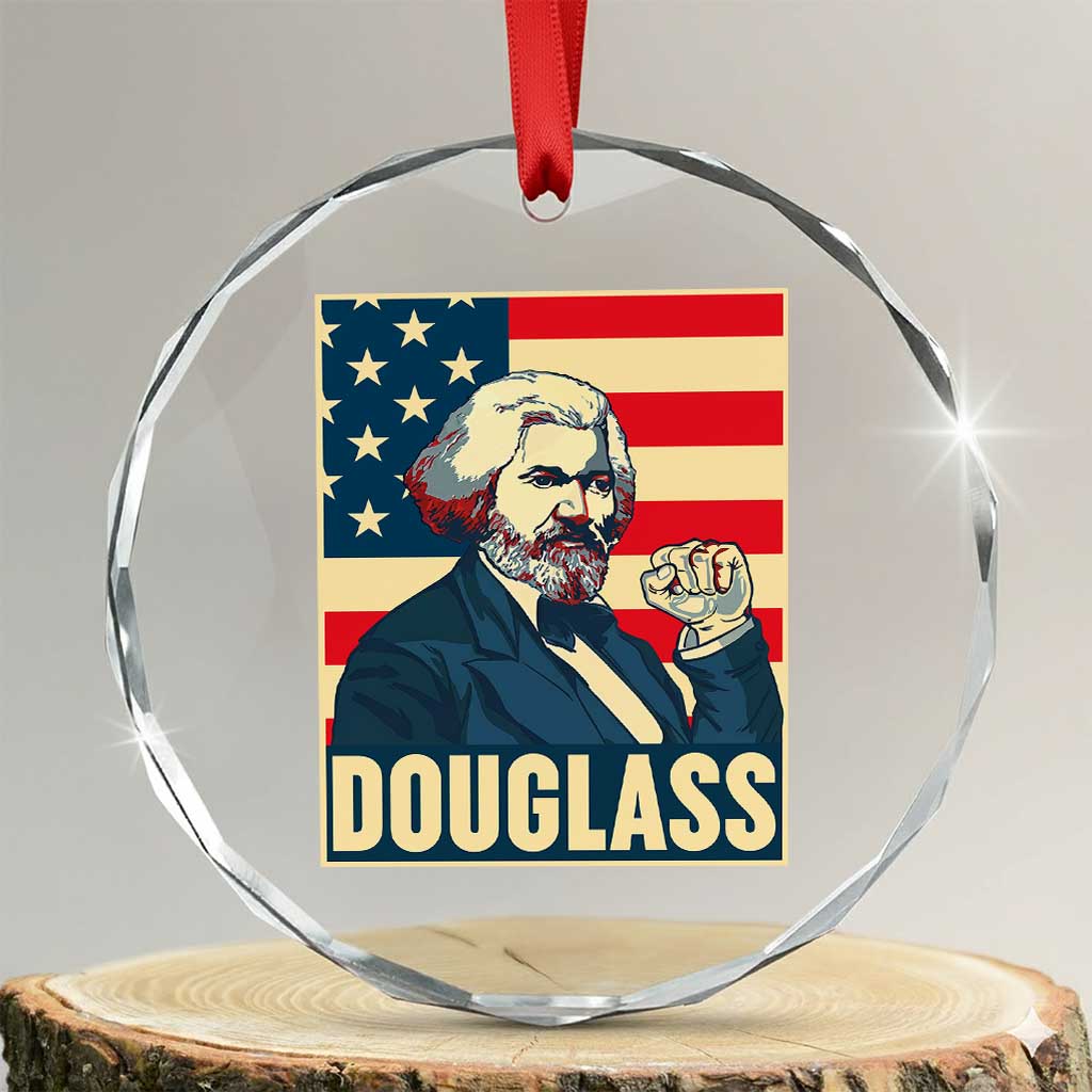 Frederick Douglass American Hero Crystal Glass Ornament Black History Month Gift TS12 Transparent Glass 3'' Circle Print Your Wear