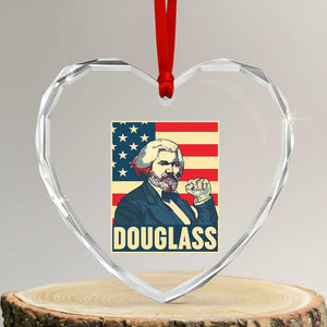 Frederick Douglass American Hero Heart Crystal Glass Ornament Black History Month Gift TS12 Transparent Glass 3'' Heart Print Your Wear
