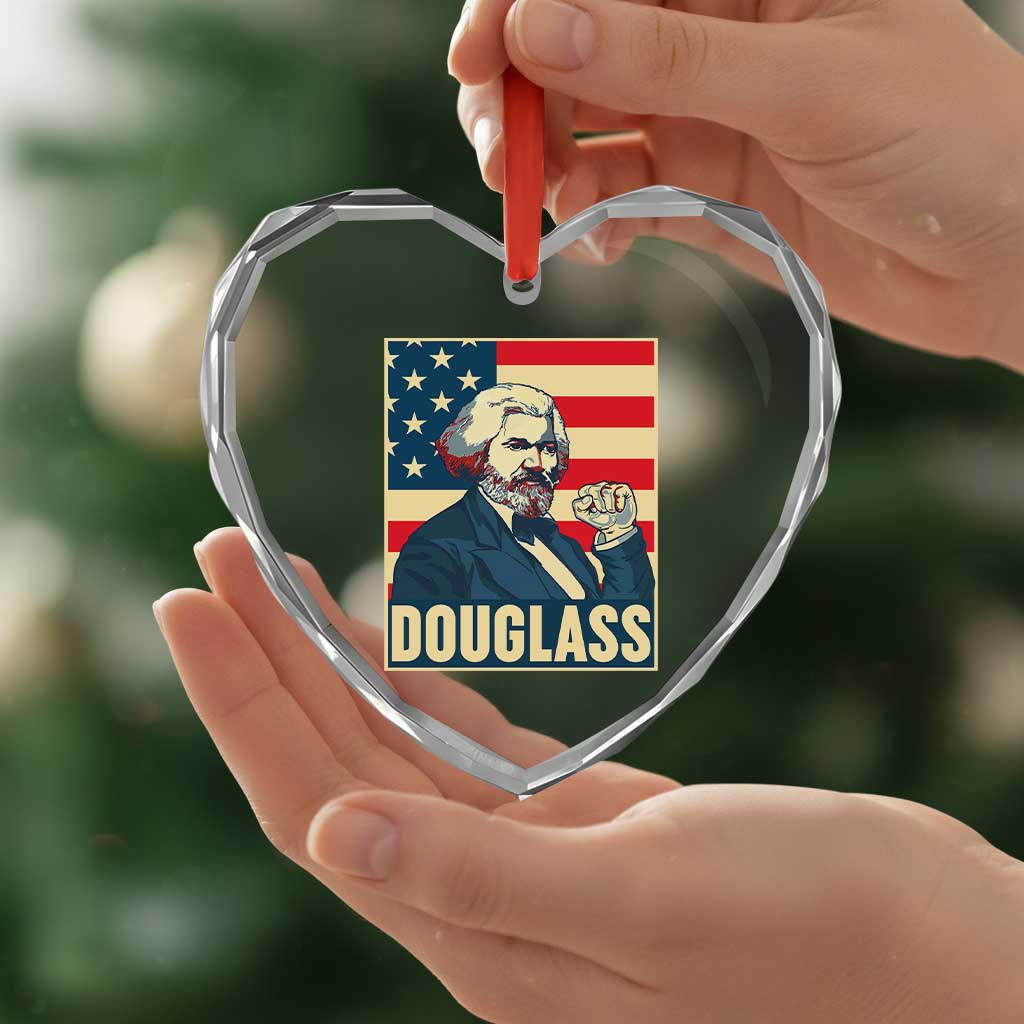 Frederick Douglass American Hero Heart Crystal Glass Ornament Black History Month Gift TS12 Print Your Wear