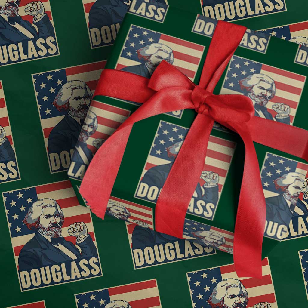 Frederick Douglass American Hero Wrapping Paper Roll Black History Month Gift TS12 Green Print Your Wear