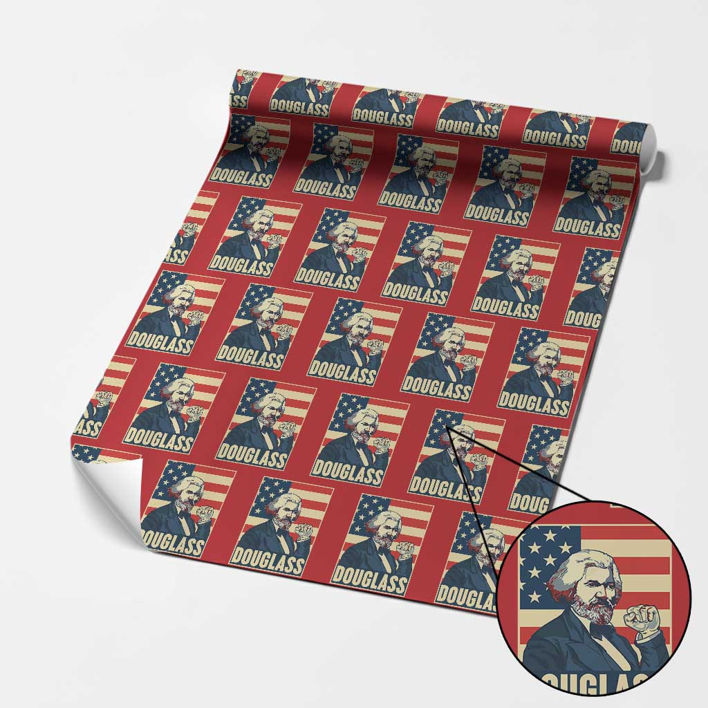 Frederick Douglass American Hero Wrapping Paper Roll Black History Month Gift TS12 Red Print Your Wear