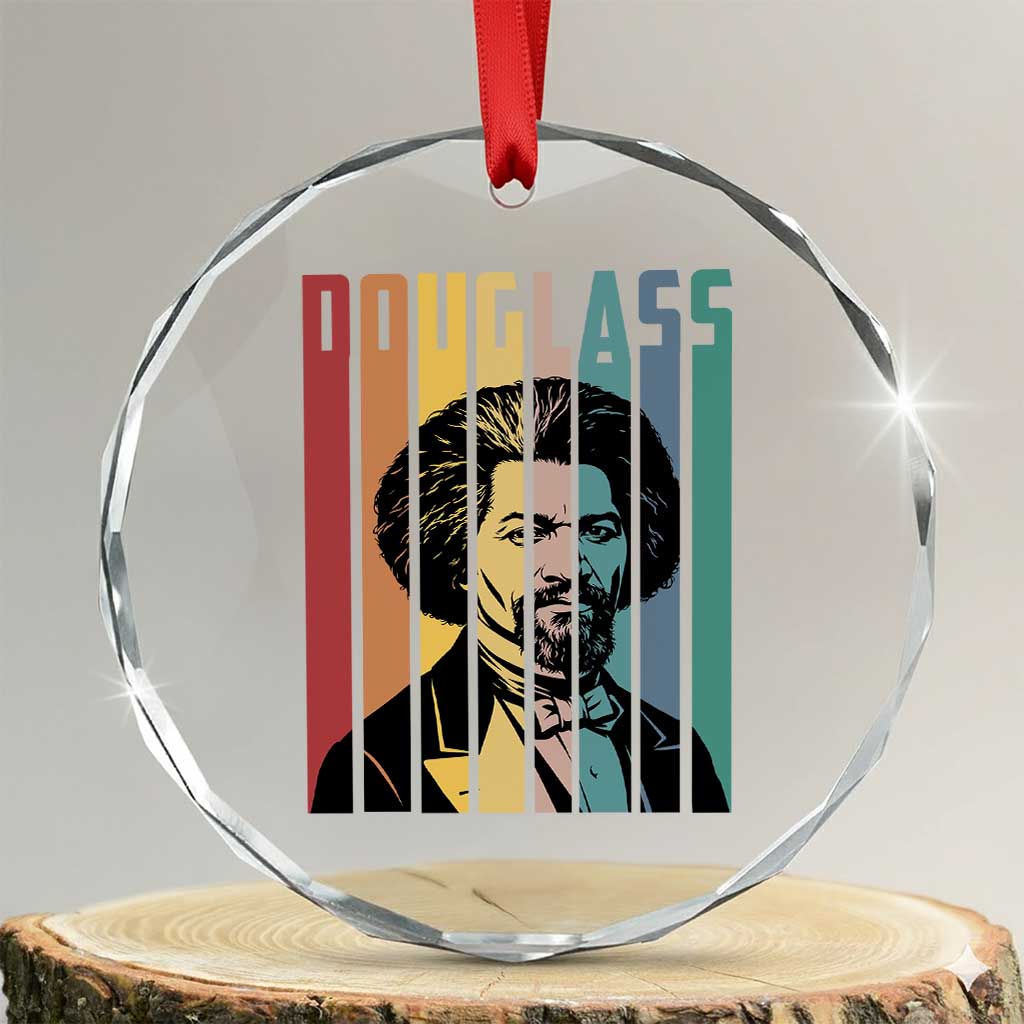 Frederick Douglass Crystal Glass Ornament American Black History TS14 Transparent Glass 3'' Circle Print Your Wear