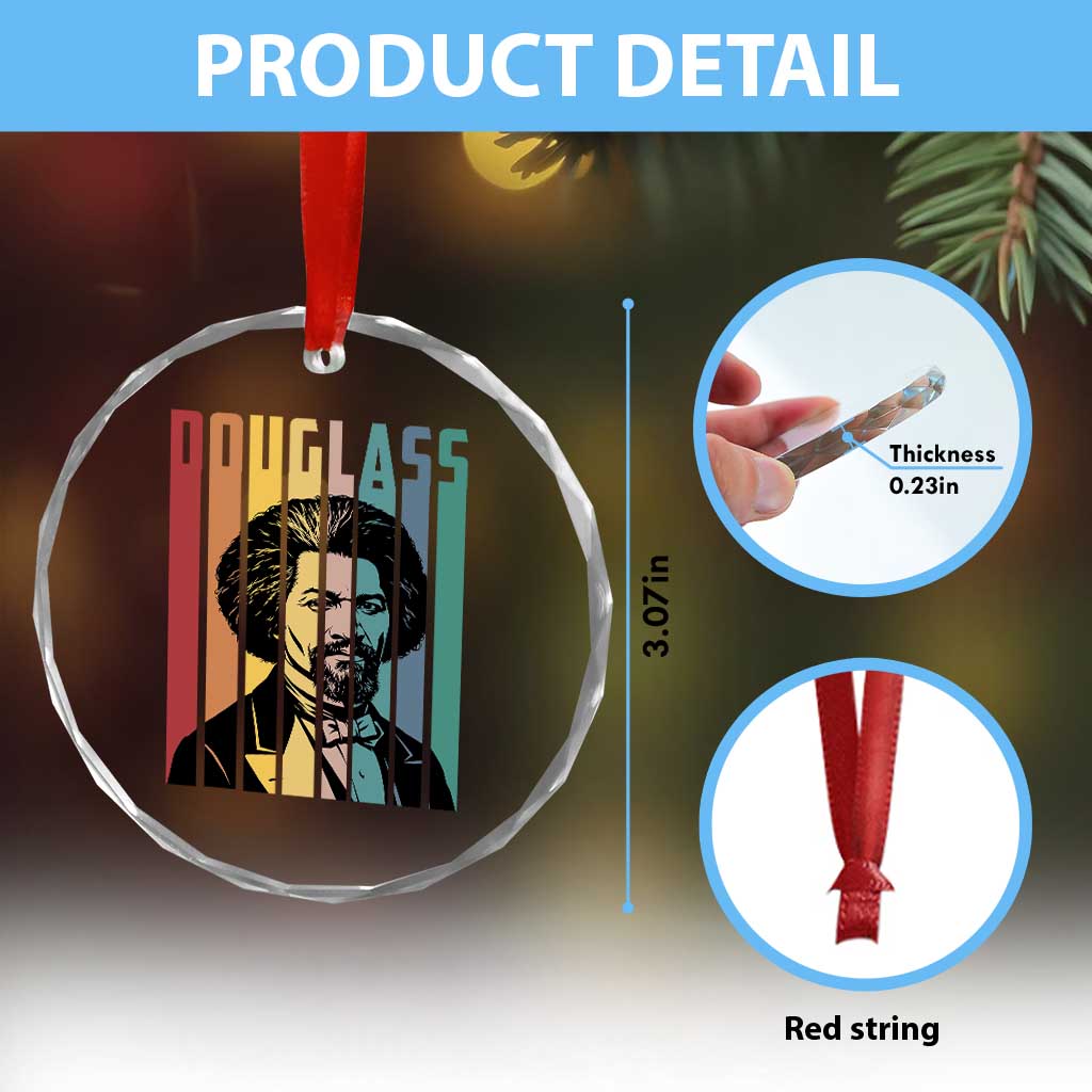 Frederick Douglass Crystal Glass Ornament American Black History TS14 Print Your Wear