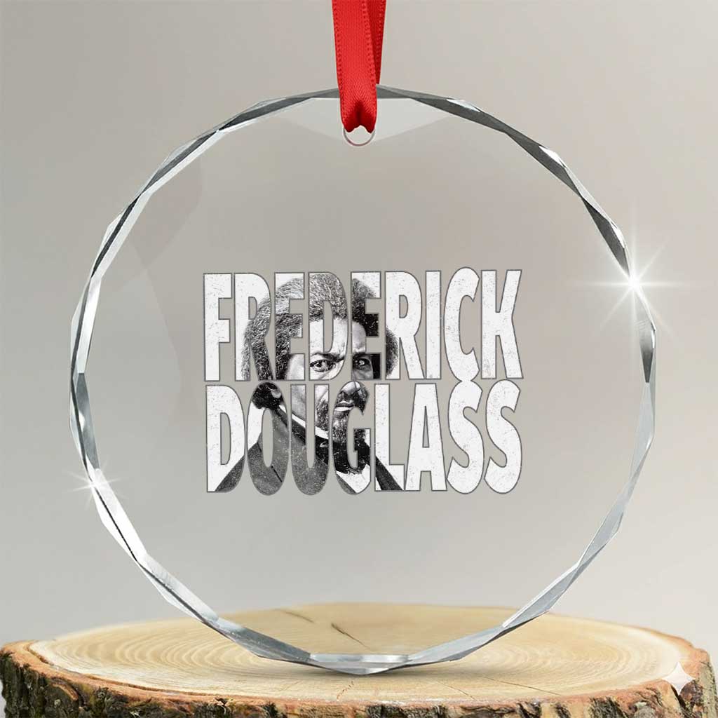 Frederick Douglass Crystal Glass Ornament Black History Month TS14 Transparent Glass 3'' Circle Print Your Wear