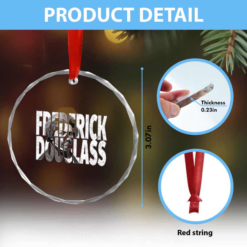Frederick Douglass Crystal Glass Ornament Black History Month TS14 Print Your Wear