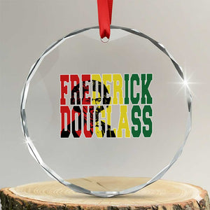 Frederick Douglass Crystal Glass Ornament Pan African Flag Black History Month TS14 Transparent Glass 3'' Circle Print Your Wear