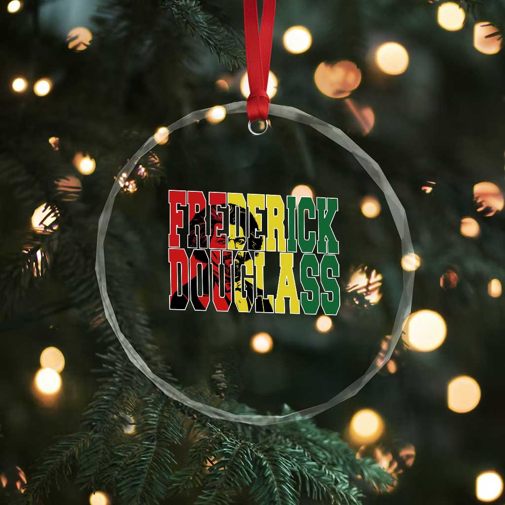 Frederick Douglass Crystal Glass Ornament Pan African Flag Black History Month TS14 Print Your Wear