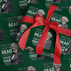 Frederick Douglass Freedom Quote Wrapping Paper Roll Once You Learn to Read TS14 Green Print Your Wear