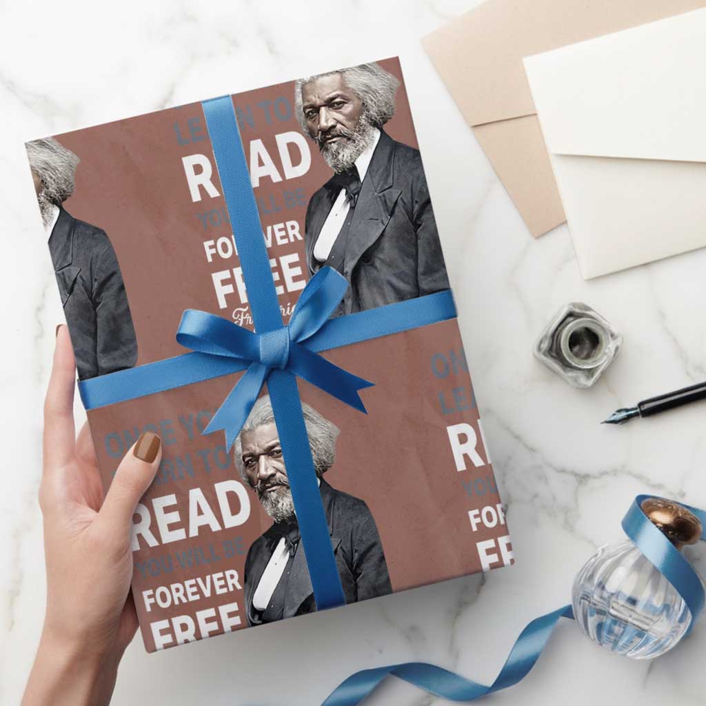 Frederick Douglass Freedom Quote Wrapping Paper Roll Once You Learn to Read TS14 Mocha Print Your Wear