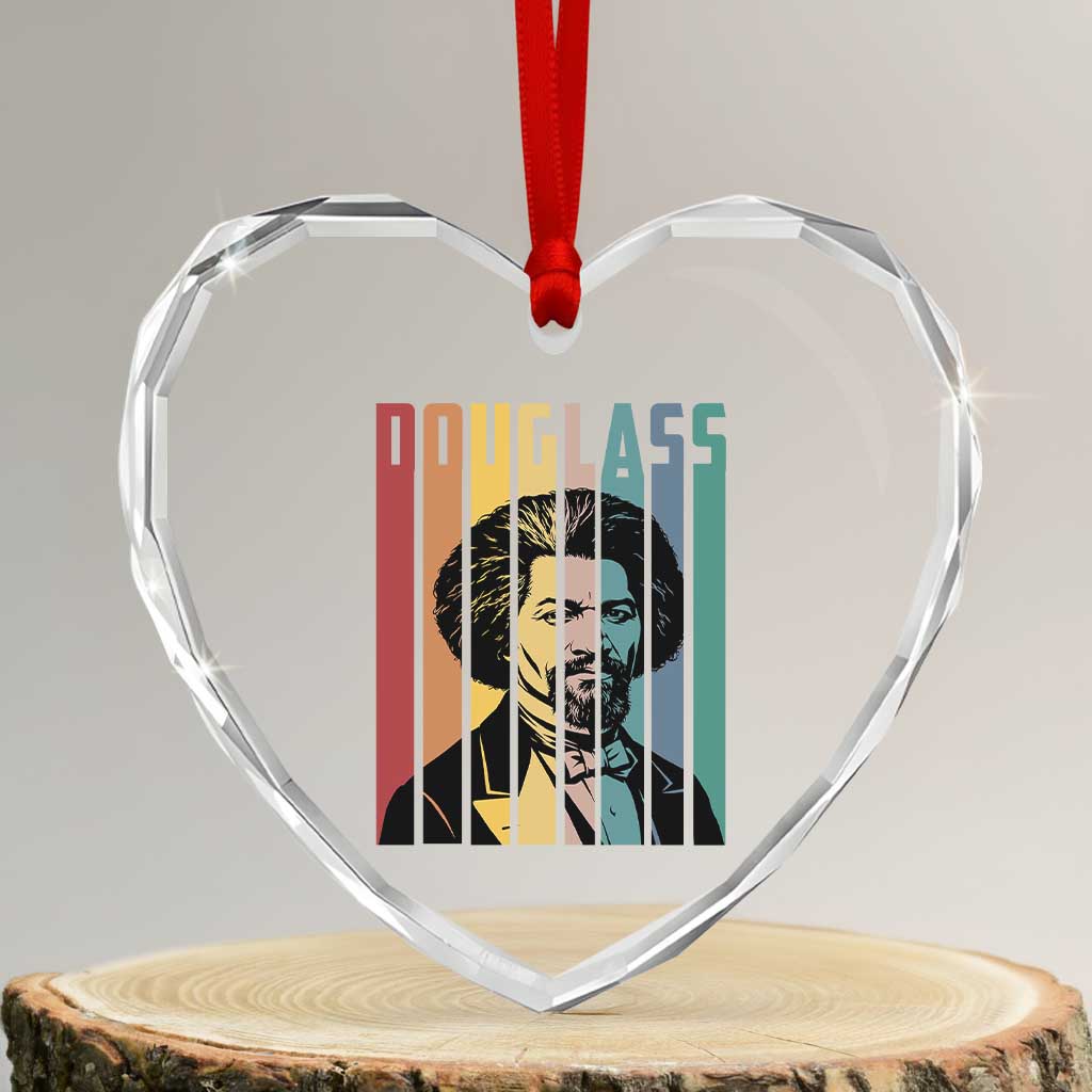 Frederick Douglass Heart Crystal Glass Ornament American Black History TS14 Transparent Glass 3'' Heart Print Your Wear