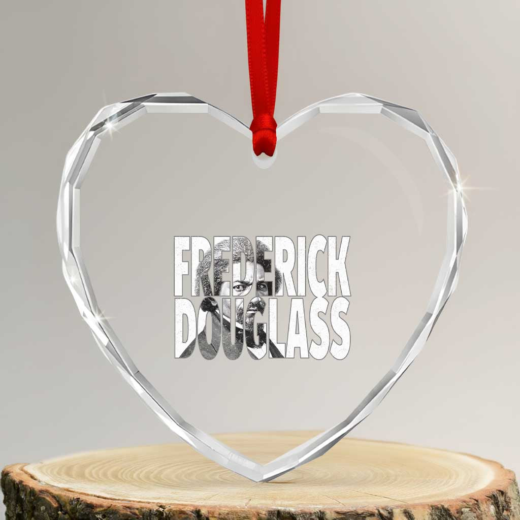 Frederick Douglass Heart Crystal Glass Ornament Black History Month TS14 Transparent Glass 3'' Heart Print Your Wear