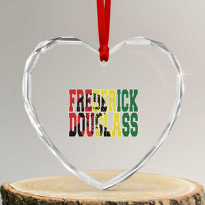 Frederick Douglass Heart Crystal Glass Ornament Pan African Flag Black History Month TS14 Transparent Glass 3'' Heart Print Your Wear