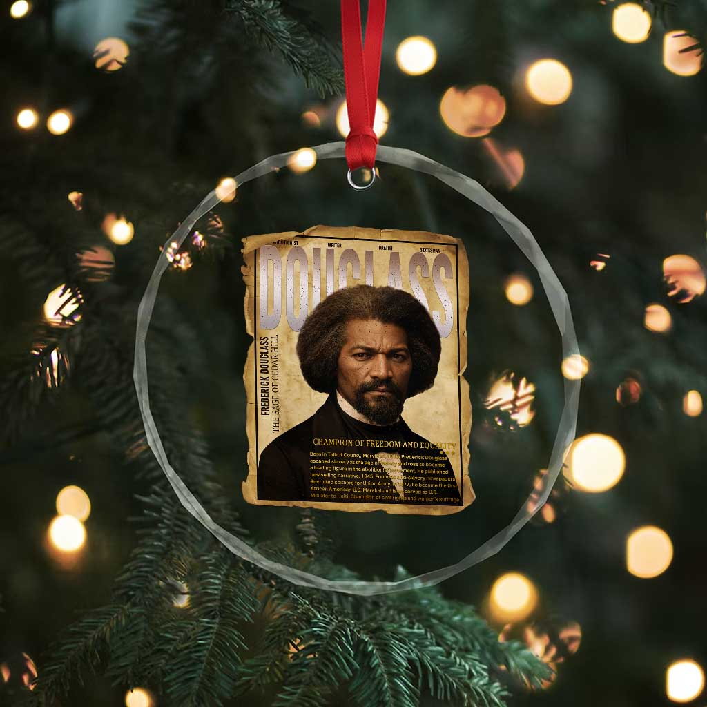Frederick Douglass Historical Newspaper Crystal Glass Ornament The Sage Of Cedar Hill TS12 Print Your Wear