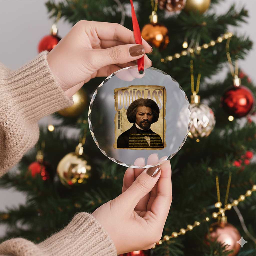 Frederick Douglass Historical Newspaper Crystal Glass Ornament The Sage Of Cedar Hill TS12 Print Your Wear