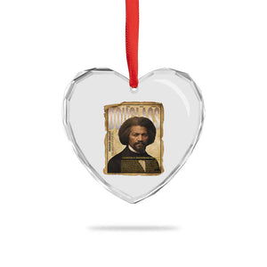 Frederick Douglass Historical Newspaper Heart Crystal Glass Ornament The Sage Of Cedar Hill TS12 Print Your Wear
