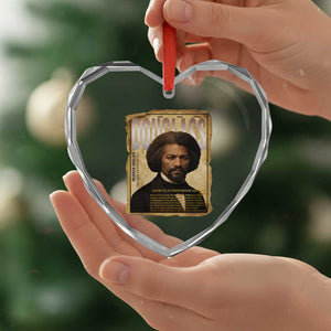 Frederick Douglass Historical Newspaper Heart Crystal Glass Ornament The Sage Of Cedar Hill TS12 Print Your Wear