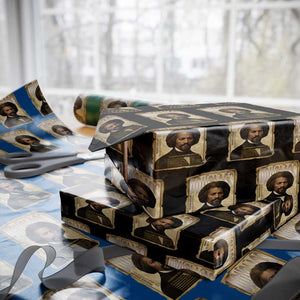Frederick Douglass Historical Newspaper Wrapping Paper Roll The Sage Of Cedar Hill TS12 Black Print Your Wear