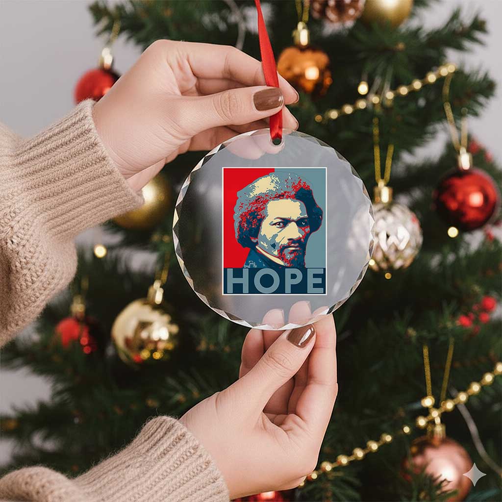 Frederick Douglass Hope Poster Crystal Glass Ornament African American Heritage TS12 Print Your Wear