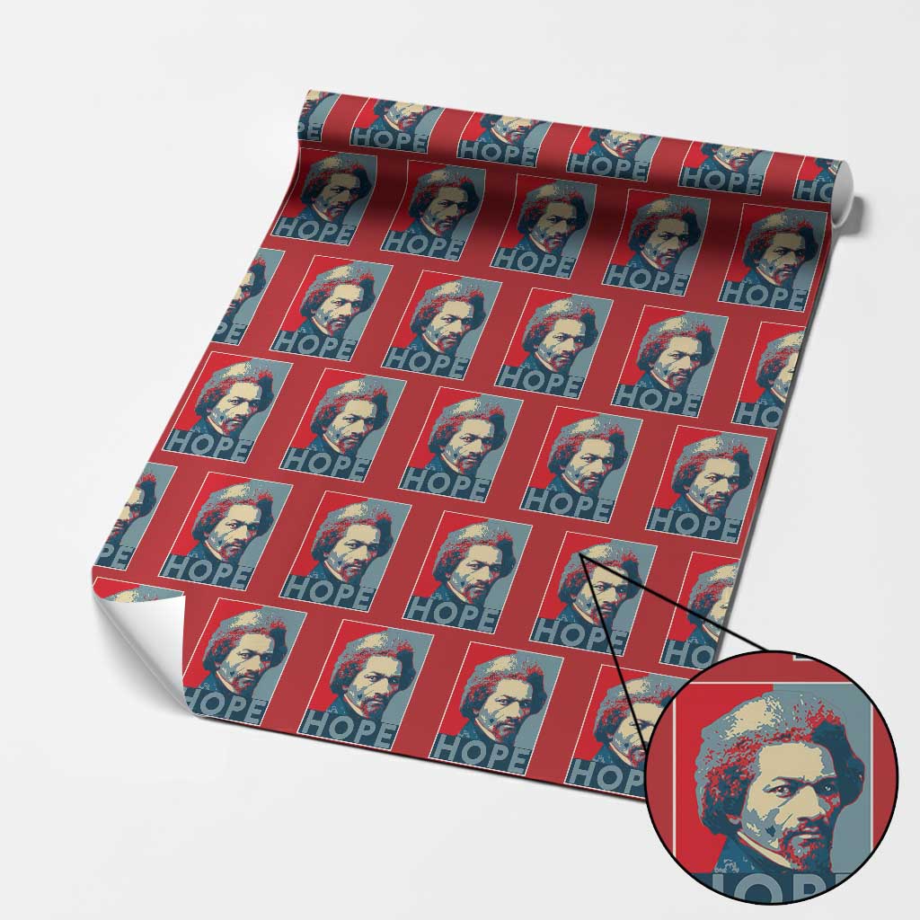 Frederick Douglass Hope Poster Wrapping Paper Roll African American Heritage TS12 Red Print Your Wear