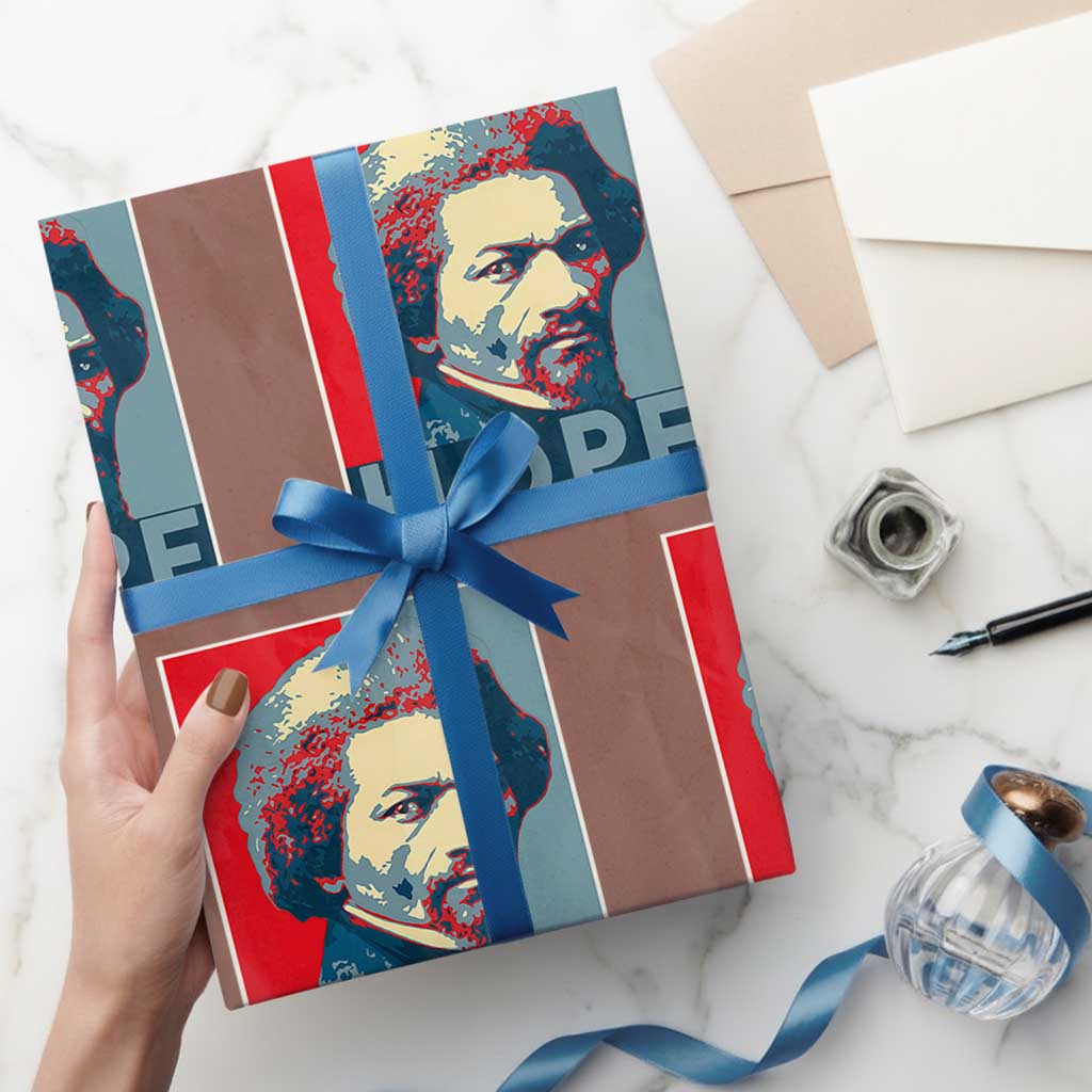 Frederick Douglass Hope Poster Wrapping Paper Roll African American Heritage TS12 Mocha Print Your Wear