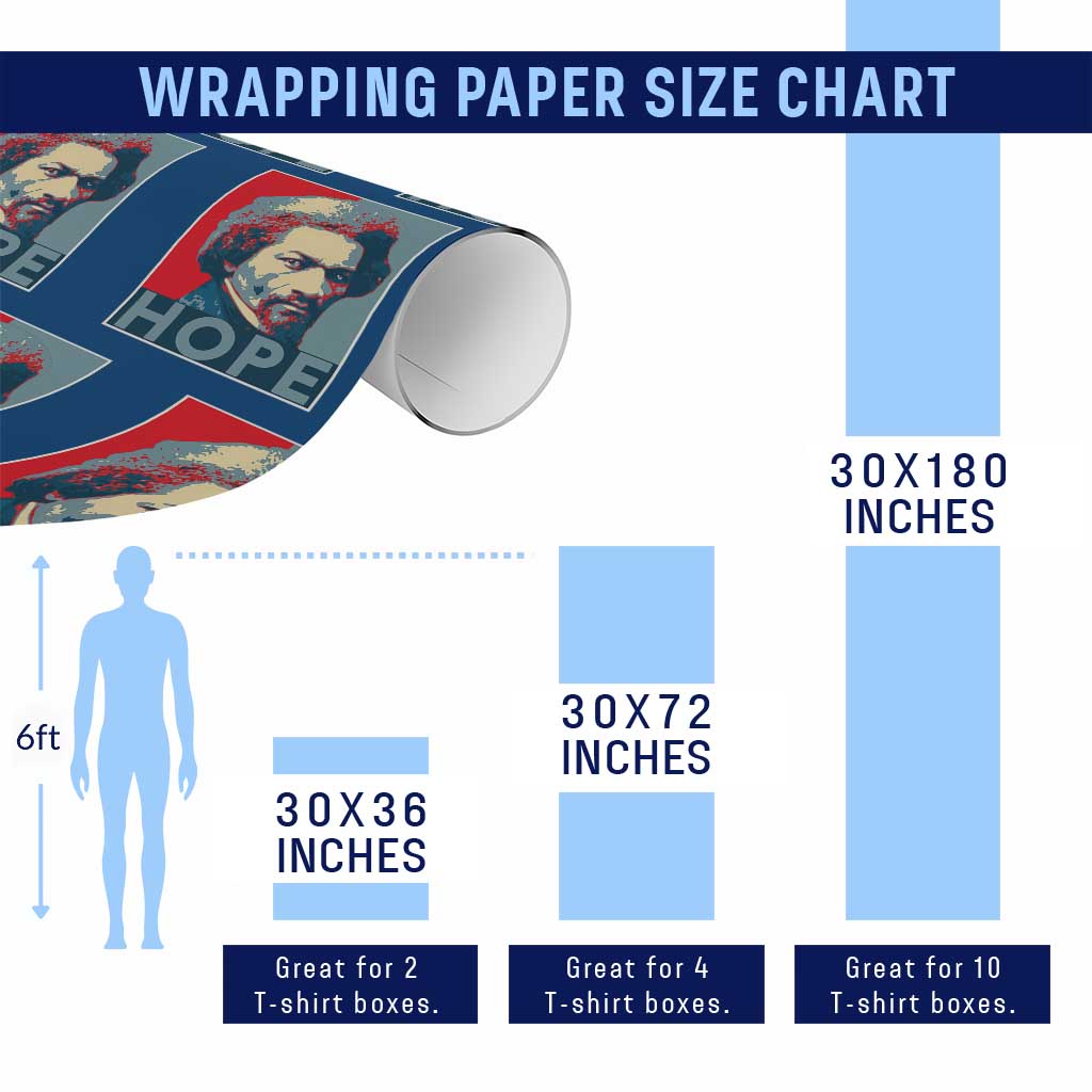 Frederick Douglass Hope Poster Wrapping Paper Roll African American Heritage TS12 Print Your Wear