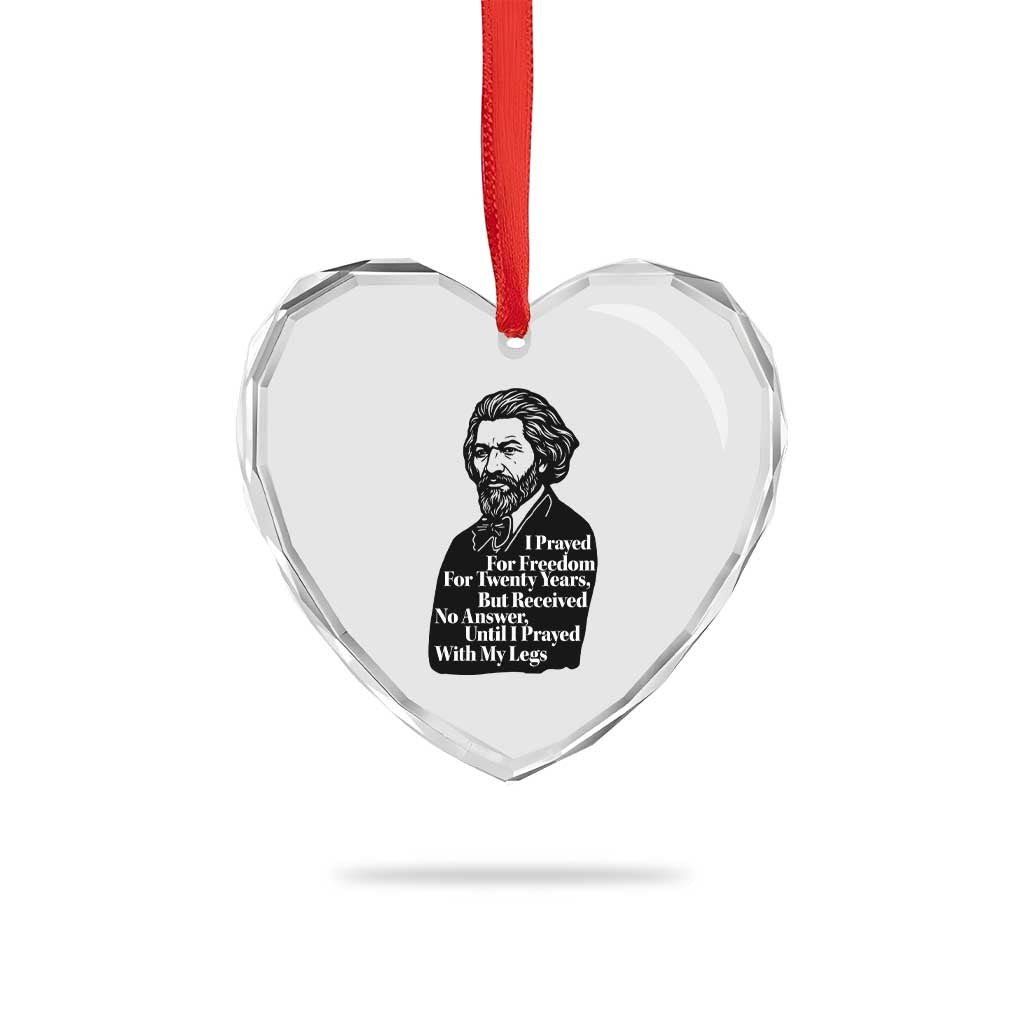 Frederick Douglass Inspirational Quote Heart Crystal Glass Ornament Black History Month TS14 Print Your Wear