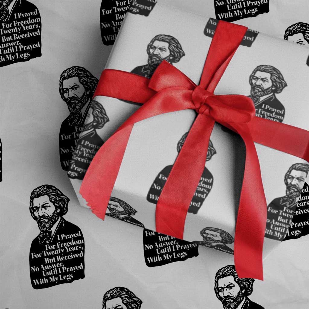 Frederick Douglass Inspirational Quote Wrapping Paper Roll Black History Month TS14 White Print Your Wear