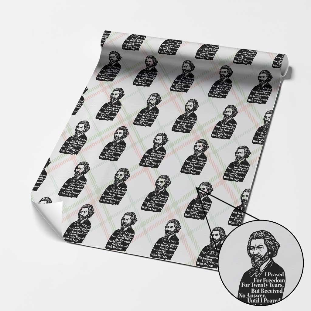 Frederick Douglass Inspirational Quote Wrapping Paper Roll Black History Month TS14 Christmas Plaid Print Your Wear