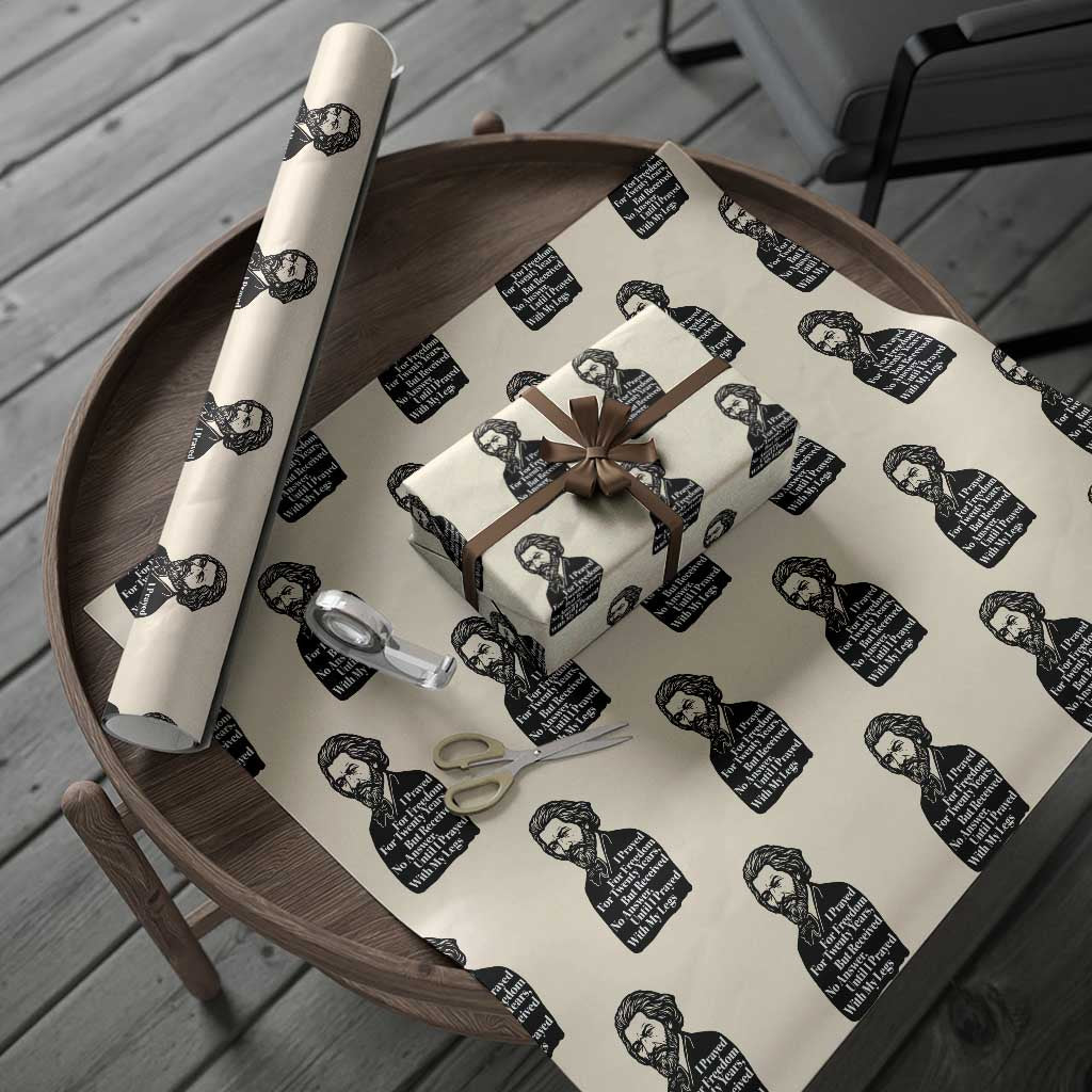 Frederick Douglass Inspirational Quote Wrapping Paper Roll Black History Month TS14 Beige Print Your Wear