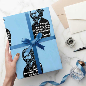 Frederick Douglass Inspirational Quote Wrapping Paper Roll Black History Month TS14 Light Blue Print Your Wear