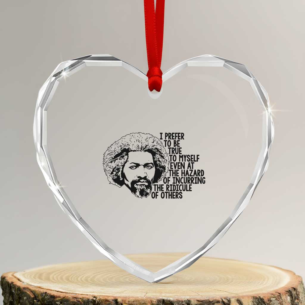 Frederick Douglass Pride Quote Heart Crystal Glass Ornament TS14 Transparent Glass 3'' Heart Print Your Wear