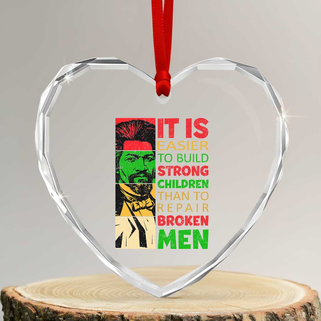 Frederick Douglass Pride Quote Heart Crystal Glass Ornament Black History Month TS14 Transparent Glass 3'' Heart Print Your Wear