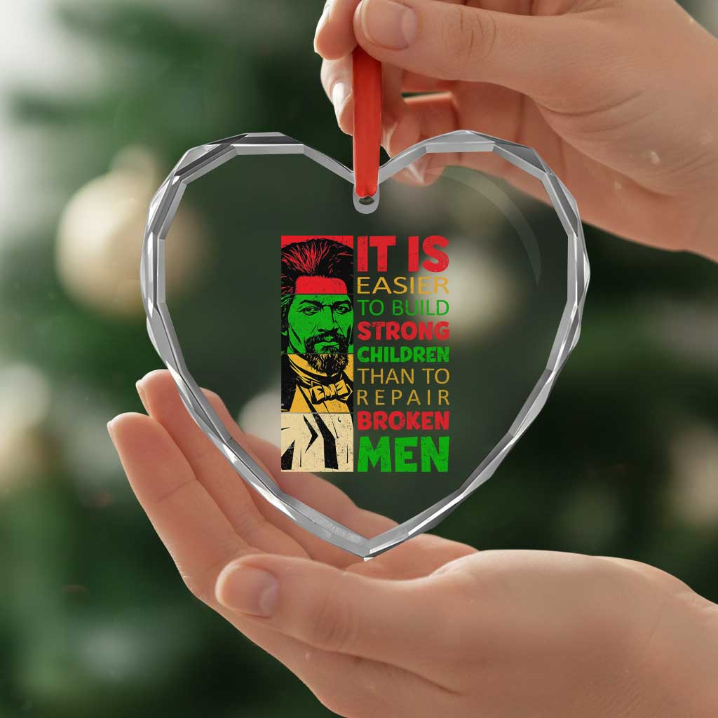 Frederick Douglass Pride Quote Heart Crystal Glass Ornament Black History Month TS14 Print Your Wear