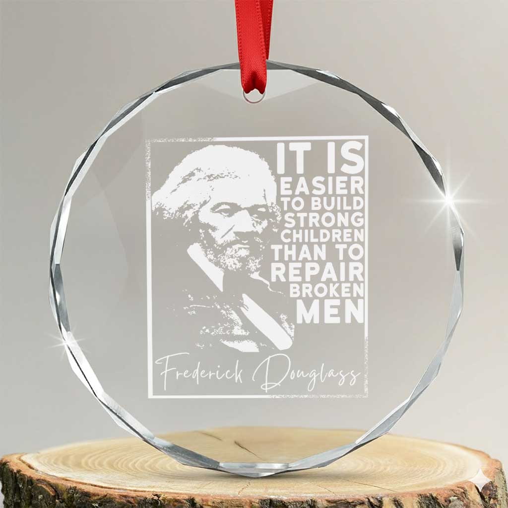 Frederick Douglass Quote Crystal Glass Ornament Black History Month TS14 Transparent Glass 3'' Circle Print Your Wear