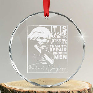 Frederick Douglass Quote Crystal Glass Ornament Black History Month TS14 Transparent Glass 3'' Circle Print Your Wear