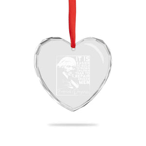 Frederick Douglass Quote Heart Crystal Glass Ornament Black History Month TS14 Print Your Wear